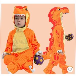 Orange T-Rex Dinosaur Costume